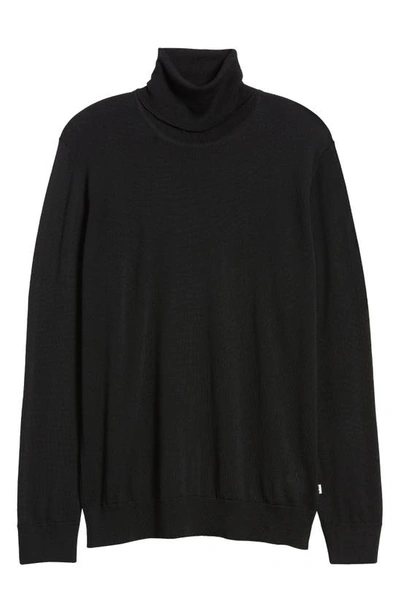 Nn07 Richard 6630 Merino Wool Turtleneck Sweater In Black