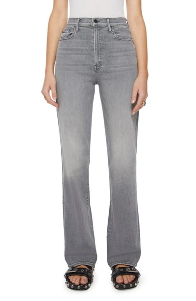 Shop Mother The Maven Heel Super High Waist Wide Leg Jeans In Barely There