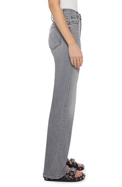 Shop Mother The Maven Heel Super High Waist Wide Leg Jeans In Barely There