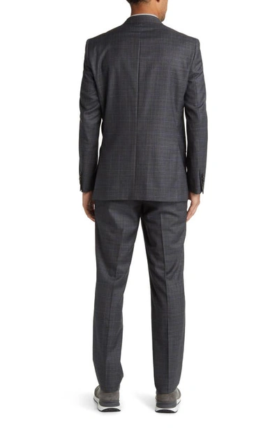 Shop Ted Baker Jay Plaid Slim Fit Wool Suit In Charcoal