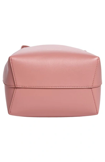 Shop Mansur Gavriel Mini Bucket Apple Faux Leather Bag In Rose/ Bordeaux