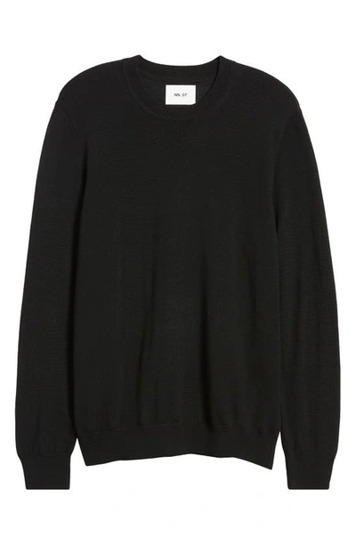 Nn07 Ted 6605 Wool Sweater In Black