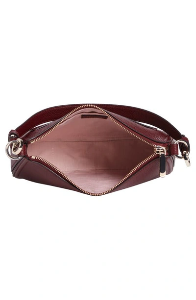 Shop Kate Spade Hudson Pebbled Leather Medium Shoulder Bag In Cordovan