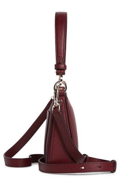 Shop Kate Spade Hudson Pebbled Leather Medium Shoulder Bag In Cordovan