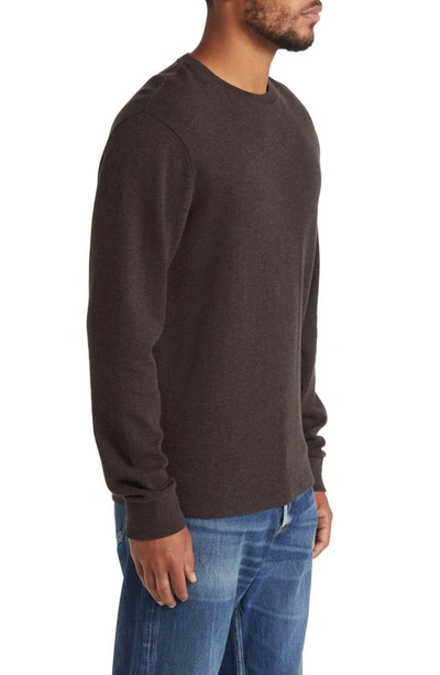 Frame Duo Fold Crewneck Sweater In Heather Espresso