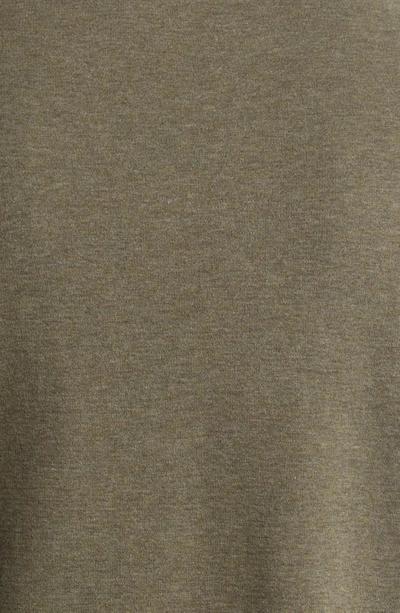 Frame Duo Fold Long Sleeve Cotton T-shirt In Heather Olive Green