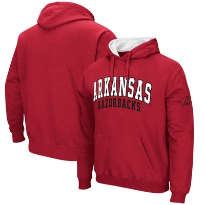 Shop Colosseum Cardinal Arkansas Razorbacks Double Arch Pullover Hoodie