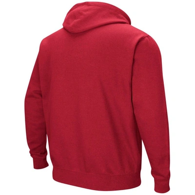 Colosseum Cardinal Arkansas Razorbacks Double Arch Pullover Hoodie In Cardinal