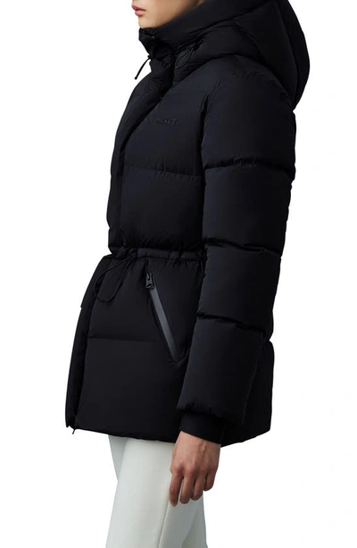 Shop Mackage Freya City Water Resistant 800 Fill Power Down Hooded Puffer Jacket In Black