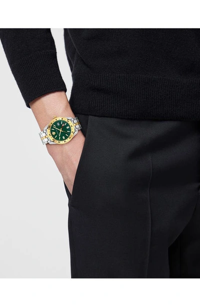 Versace Greca Logo Two-tone Stainless Steel Bracelet Watch In Two Tone