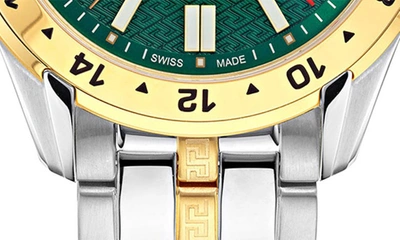 Shop Versace Greca Time Bracelet Watch, 41mm In Two Tone