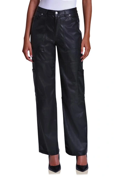 Shop Avec Les Filles Faux-ever Leather™ Cargo Pants In Black