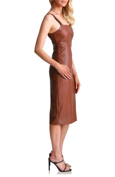 Shop Avec Les Filles Faux-ever Leather™ Sheath Dress In Paprika