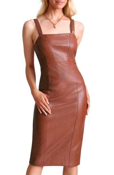 Shop Avec Les Filles Faux-ever Leather™ Sheath Dress In Paprika