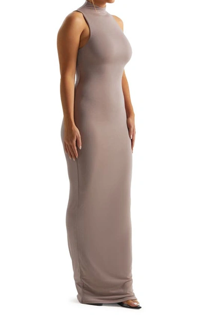 Shop Naked Wardrobe Sleeveless Knit Maxi Dress In Taupe
