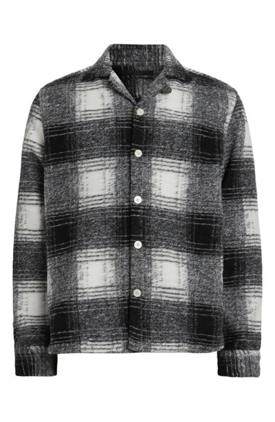 Shop Allsaints Tremont Plaid Button-up Shirt In Ecru