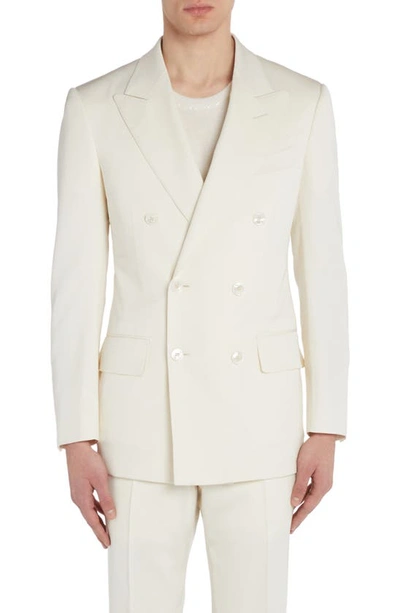 Shop Tom Ford Double Breasted Sport Coat In Off White