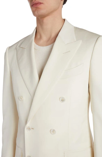 Shop Tom Ford Double Breasted Sport Coat In Off White
