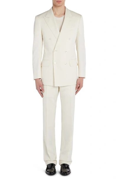 Shop Tom Ford Double Breasted Sport Coat In Off White