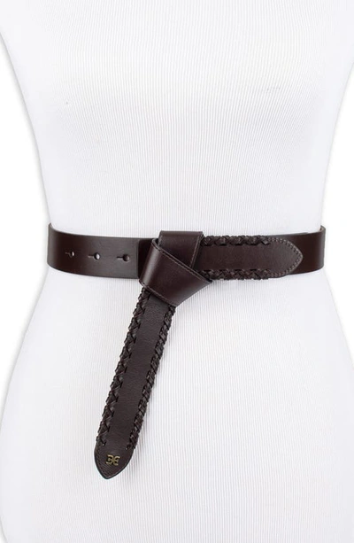 Shop Sam Edelman Faux Tie Belt In Brown
