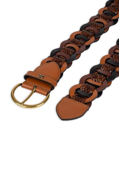 Sam Edelman 38mm Link Woven Belt In Multi-brown