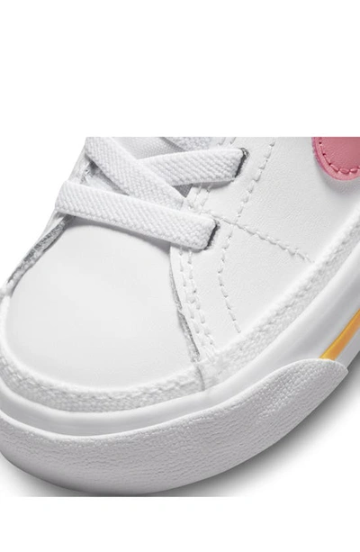 Shop Nike Court Legacy Sneaker In White/ Orange/ Coral Chalk
