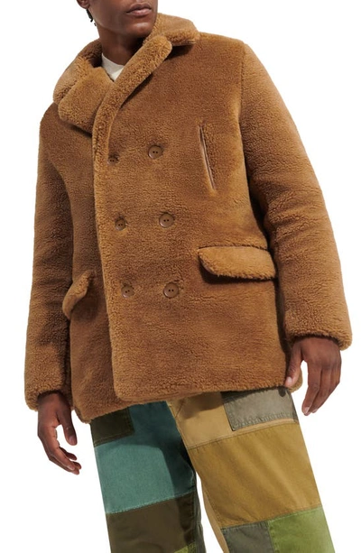 Shop Ugg (r) Ashbury Fluff Faux Fur Peacoat In Chestnut