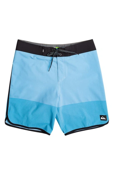 Shop Quiksilver Highlite Scallop Swim Trunks In Azure Blue