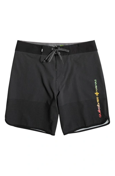 Shop Quiksilver Highlite Scallop Swim Trunks In Black