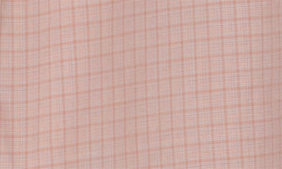 Shop Lorenzo Uomo Trim Fit Check Long Sleeve Cotton Button-up Shirt In Orange/ Light Blue