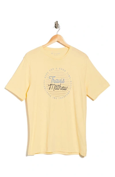 Shop Travismathew Cheers My Dears Cotton Graphic T-shirt In Heather Sunlight