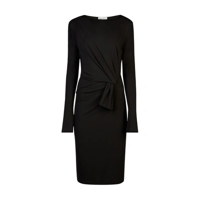 Shop Nina Ricci Fluid Jersey Wrap Dress In Black