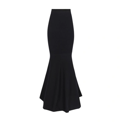 Shop Nina Ricci Wool-blend Mermaid Skirt In Black