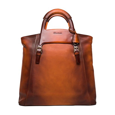 Shop Santoni Handbag In Brown