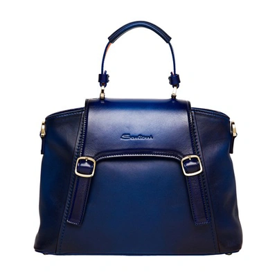Shop Santoni Handbag In Blue