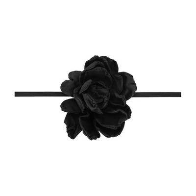 Shop Dolce & Gabbana Choker With Flower In Black