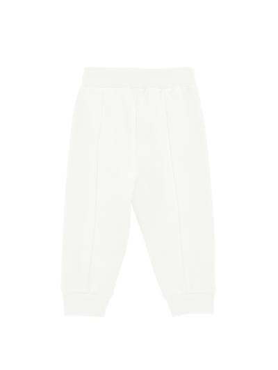 Monnalisa Fleece Trousers With Ruffles In Cream
