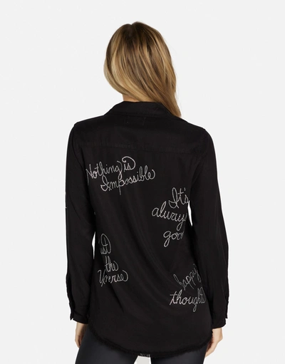 Lauren Moshi Sloane Crystal Affirmations In Black