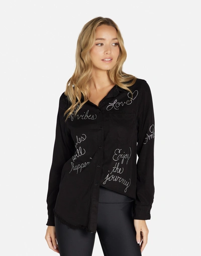 Lauren Moshi Sloane Crystal Affirmations In Black