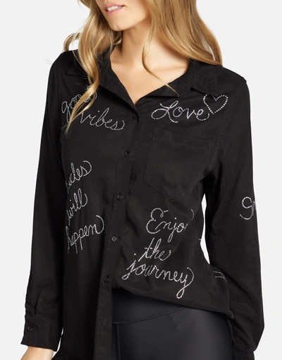 Lauren Moshi Sloane Crystal Affirmations In Black