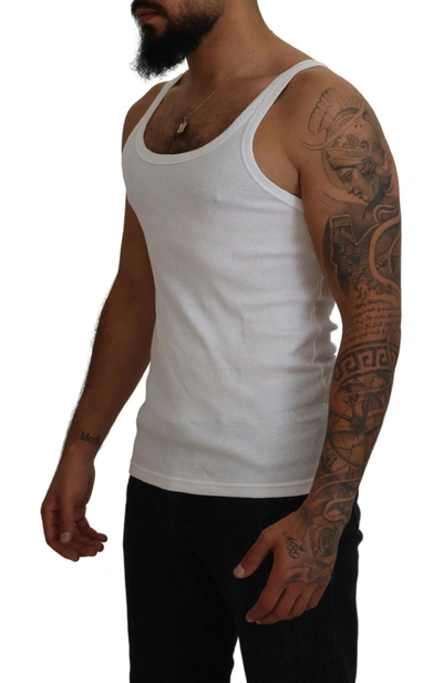 Shop Dolce & Gabbana Cotton White Tank Sleeveless Underwear Men's T-shirt