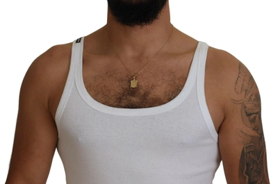 Shop Dolce & Gabbana Cotton White Tank Sleeveless Underwear Men's T-shirt