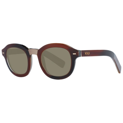 Shop Zegna Couture Brown Men Men's Sunglasses