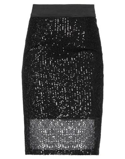 Think Woman Mini Skirt Black Size L Polyester In Black