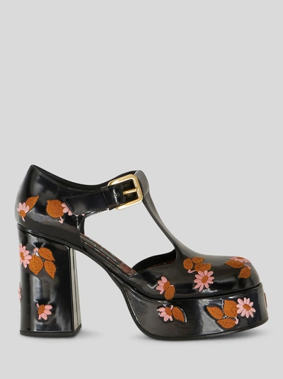 Shop Etro Embroidered Mary Jane Shoes In Black