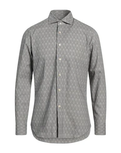 Shop Caliban Man Shirt Grey Size 17 Cotton