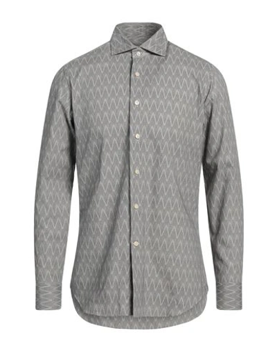 Caliban Man Shirt Grey Size 15 Cotton In Grey