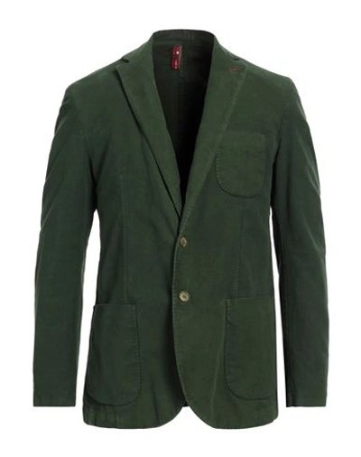 Shop Martin Zelo Man Blazer Green Size 34 Polyester, Elastane