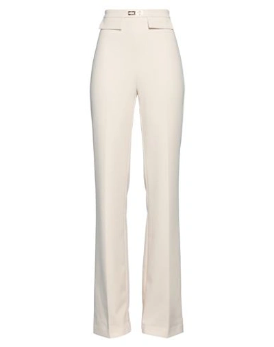 Elisabetta Franchi Woman Pants Beige Size 10 Polyester, Elastane In Beige