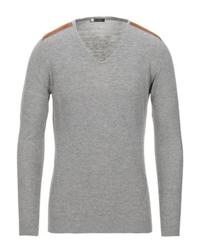 Shop +39 Masq Man Sweater Grey Size L Polyamide, Baby Alpaca Wool, Wool